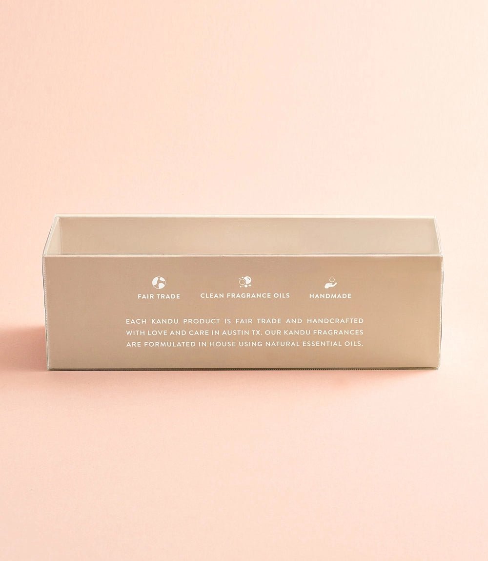 Amber Sandalwood Room Spray and Candle Gift Set - Saltbox Sash