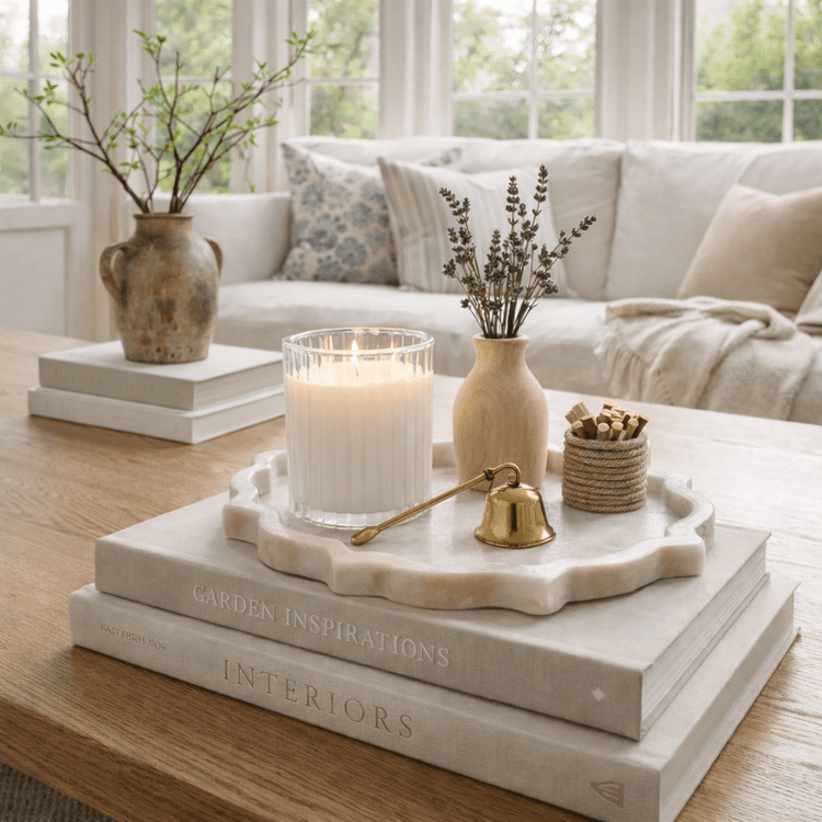 Arabesque Marble Tray - Saltbox Sash
