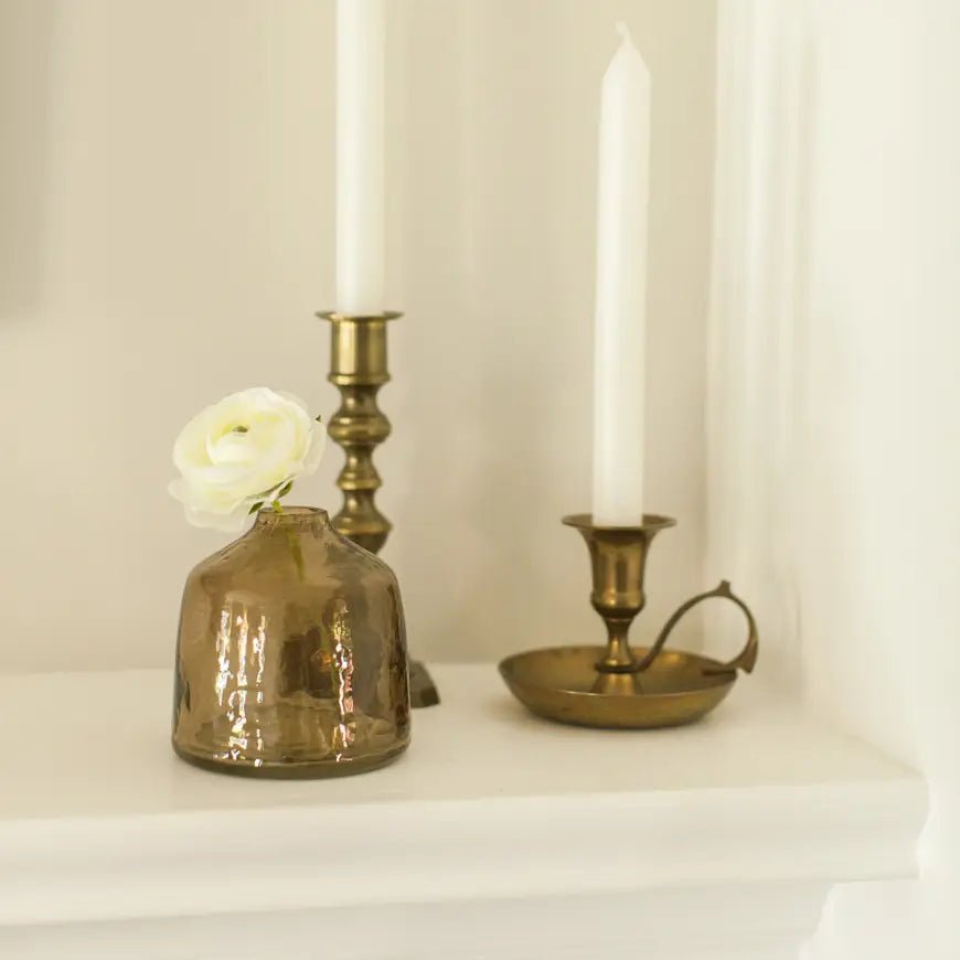 Bella Handblown Hammered Glass Bud Vase - Saltbox Sash