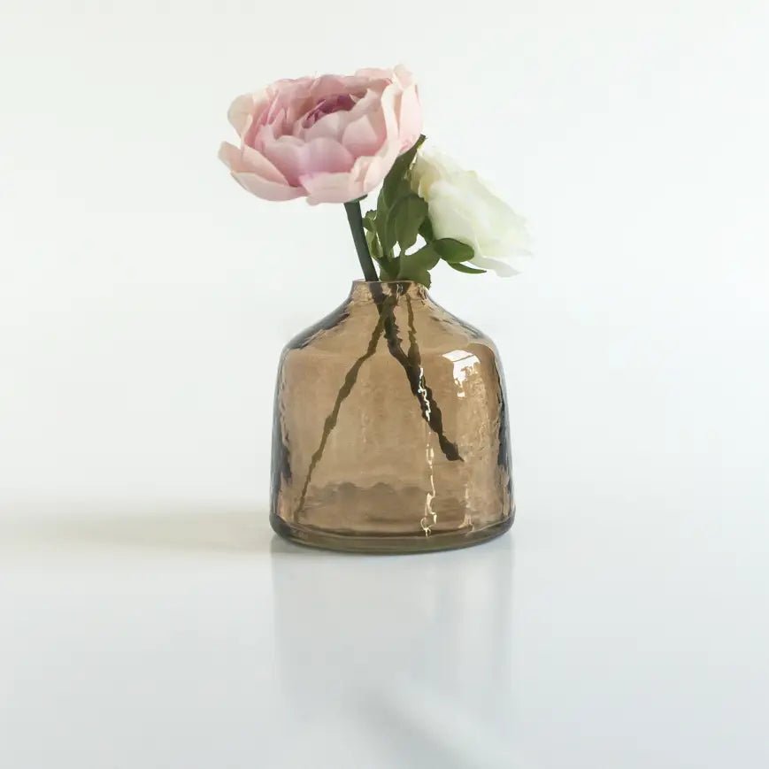 Bella Handblown Hammered Glass Bud Vase - Saltbox Sash