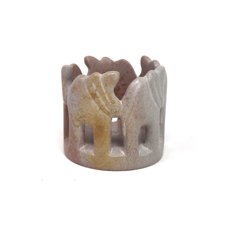 Circle of Elephants Soapstone Sculpture - Saltbox Sash