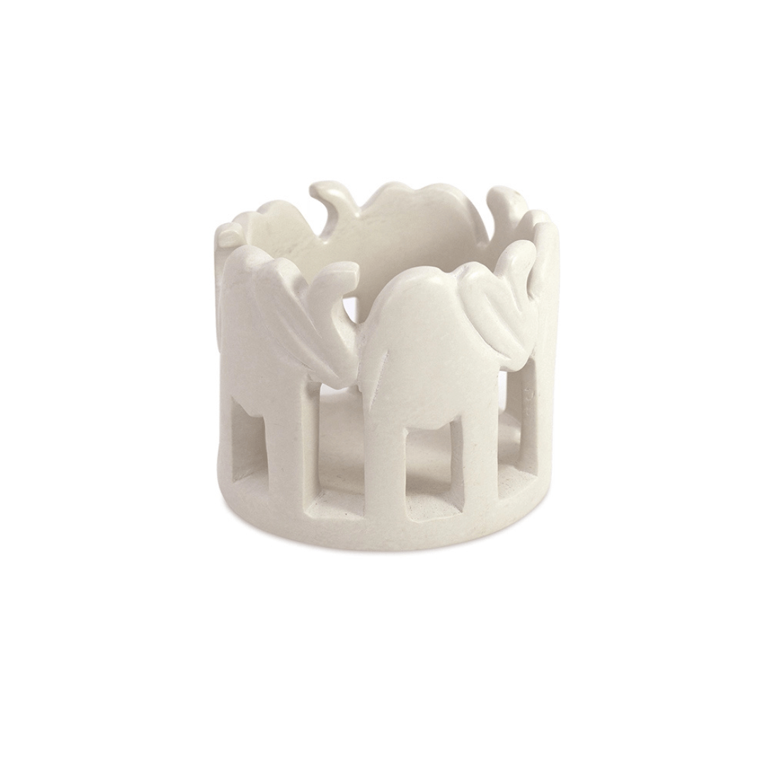 Circle of Elephants Soapstone Sculpture - Saltbox Sash