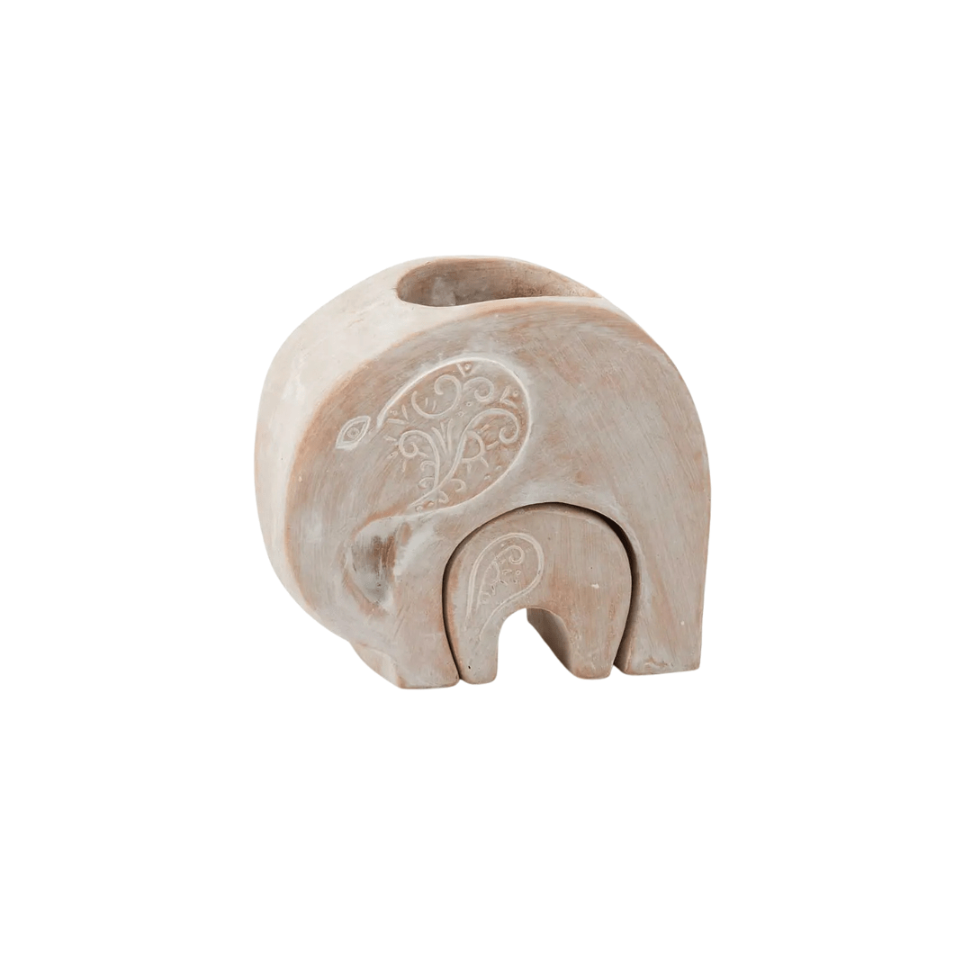 Elephant Family Planters - Set of 2 - Saltbox Sash