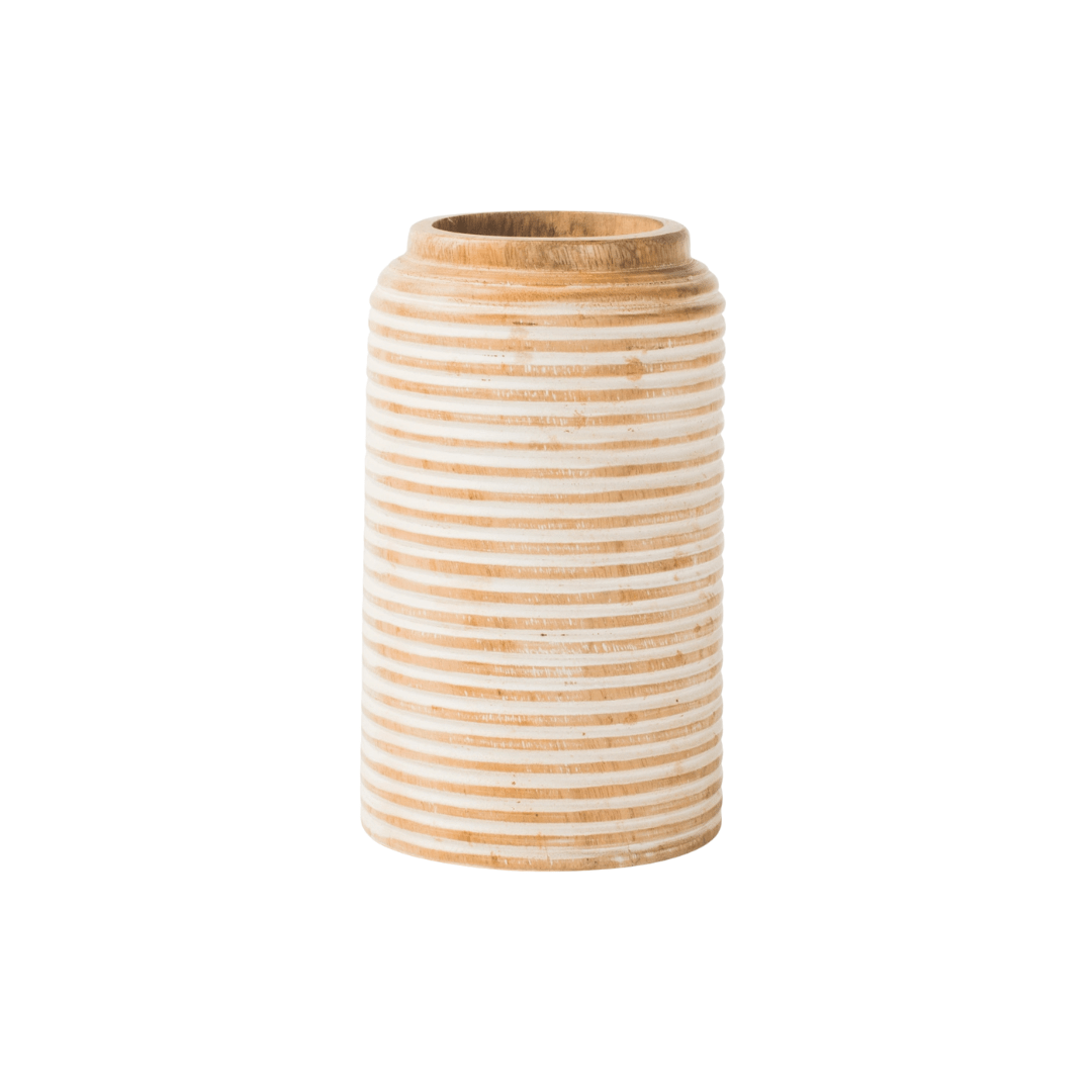 Etchra Mango Wood Vase - Saltbox Sash
