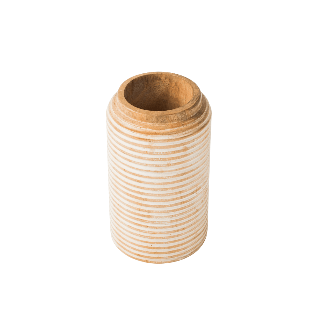 Etchra Mango Wood Vase - Saltbox Sash