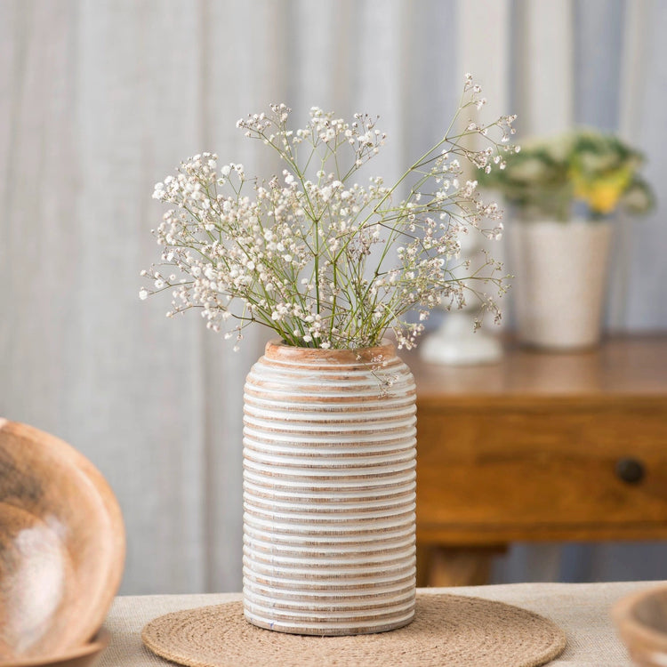 Etchra Mango Wood Vase - Saltbox Sash