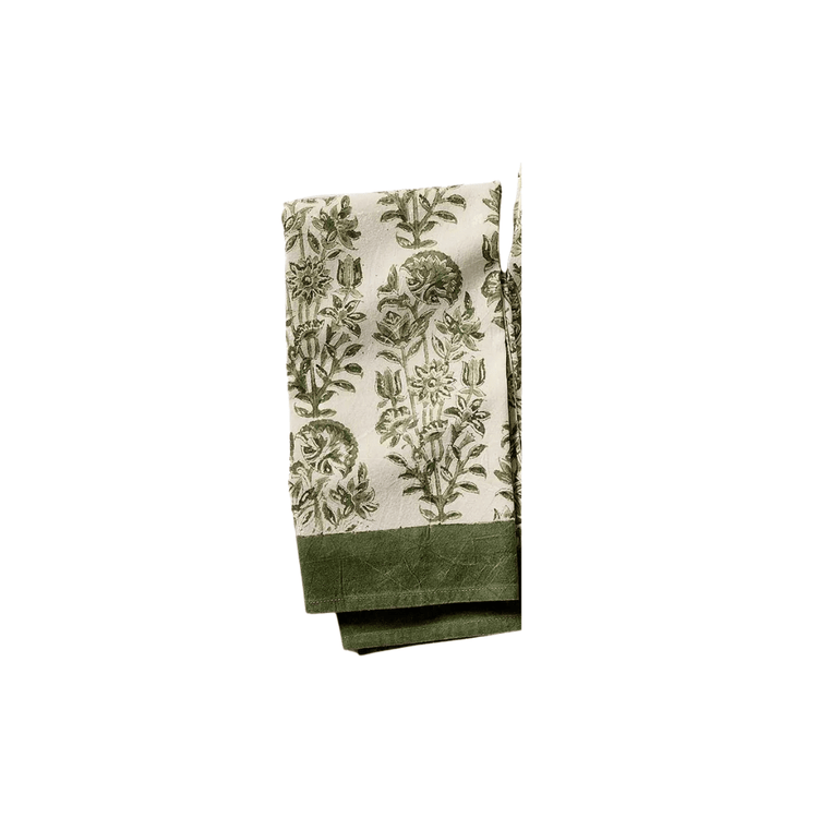 Fern Garden Kalamkari Hand Towel - Saltbox Sash