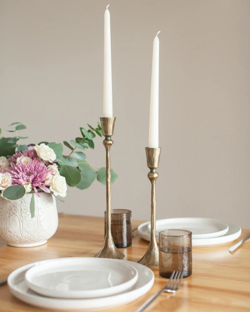 Gemini Hand - Forged Iron Candle Holder - Large - Saltbox Sash