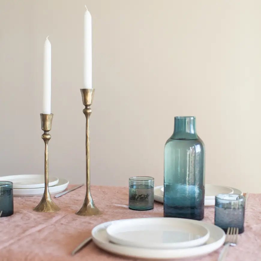 Gemini Hand - Forged Iron Candle Holder - Large - Saltbox Sash