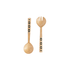 Geo Woven Mango Wood Salad Servers - Saltbox Sash