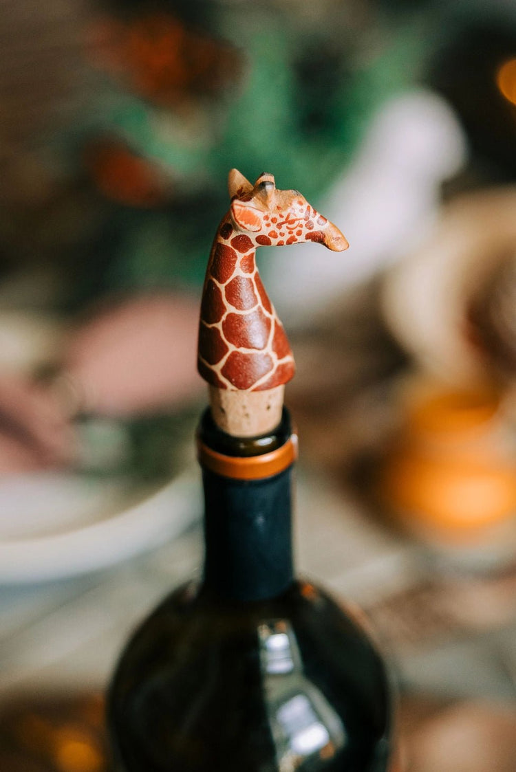 Giraffe Bottle Stopper - Saltbox Sash