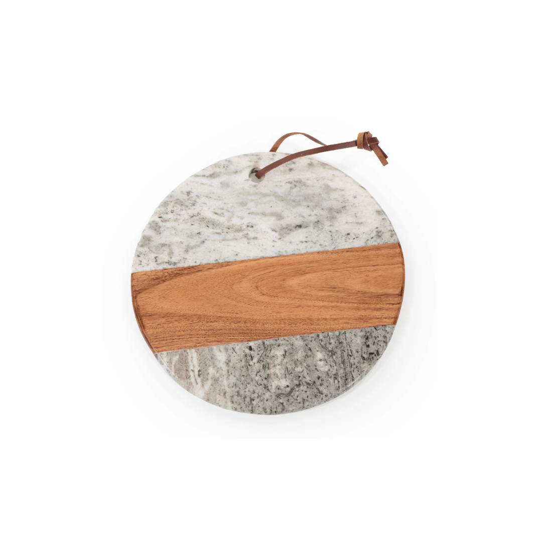 Gray Marble & Acacia Wood Charcuterie Board - Saltbox Sash
