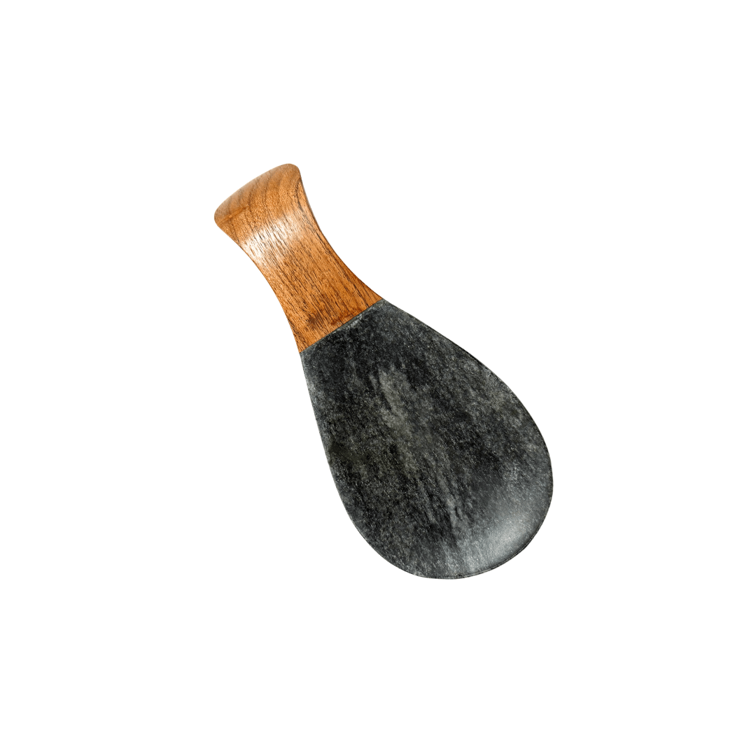 Gray Marble & Wood Spoon Rest - Saltbox Sash