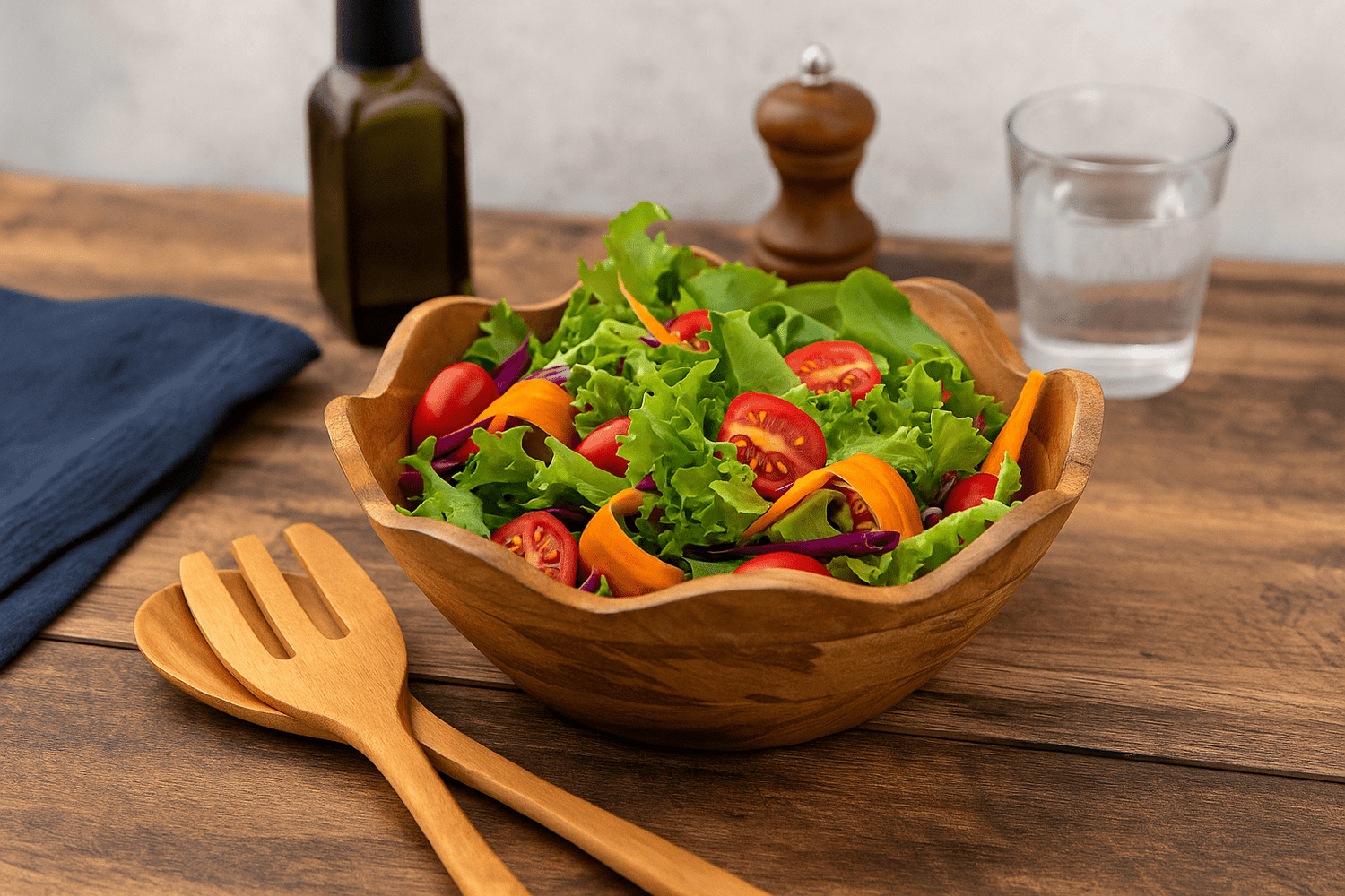 Large Scalloped Mango Wood Bowl - Saltbox Sash