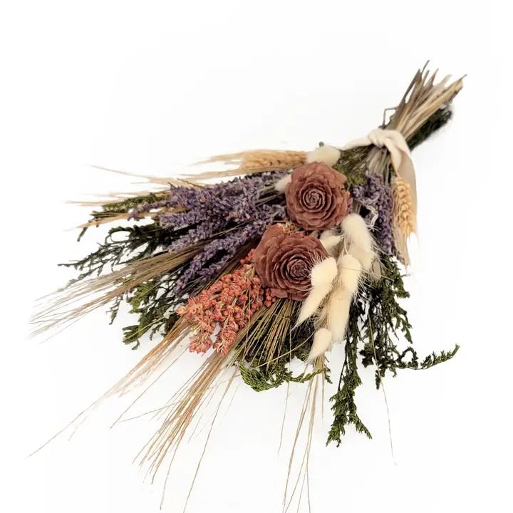 Lavender & Grains Rustic Bouquet - Saltbox Sash