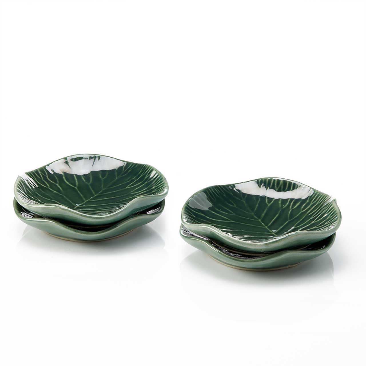 Lotus Leaf Ceramic Appetizer Plate - Saltbox Sash
