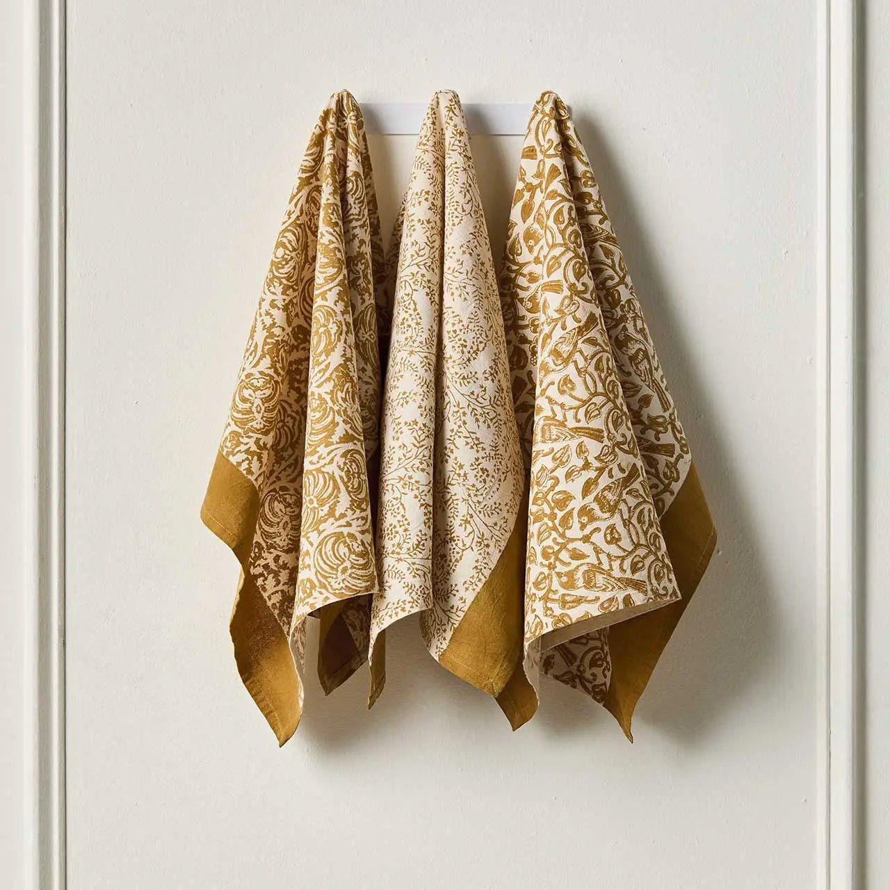 Saffron Finch Kalamkari Hand Towel - Saltbox Sash