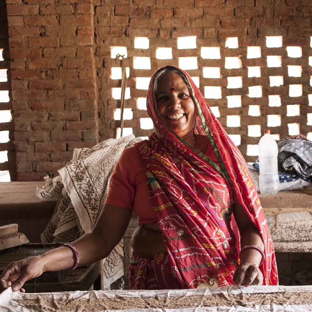 Saffron Finch Kalamkari Hand Towel - Saltbox Sash