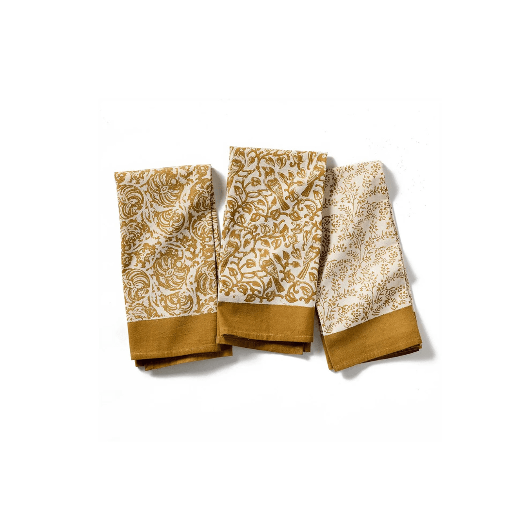 Saffron Finch Kalamkari Hand Towel - Saltbox Sash