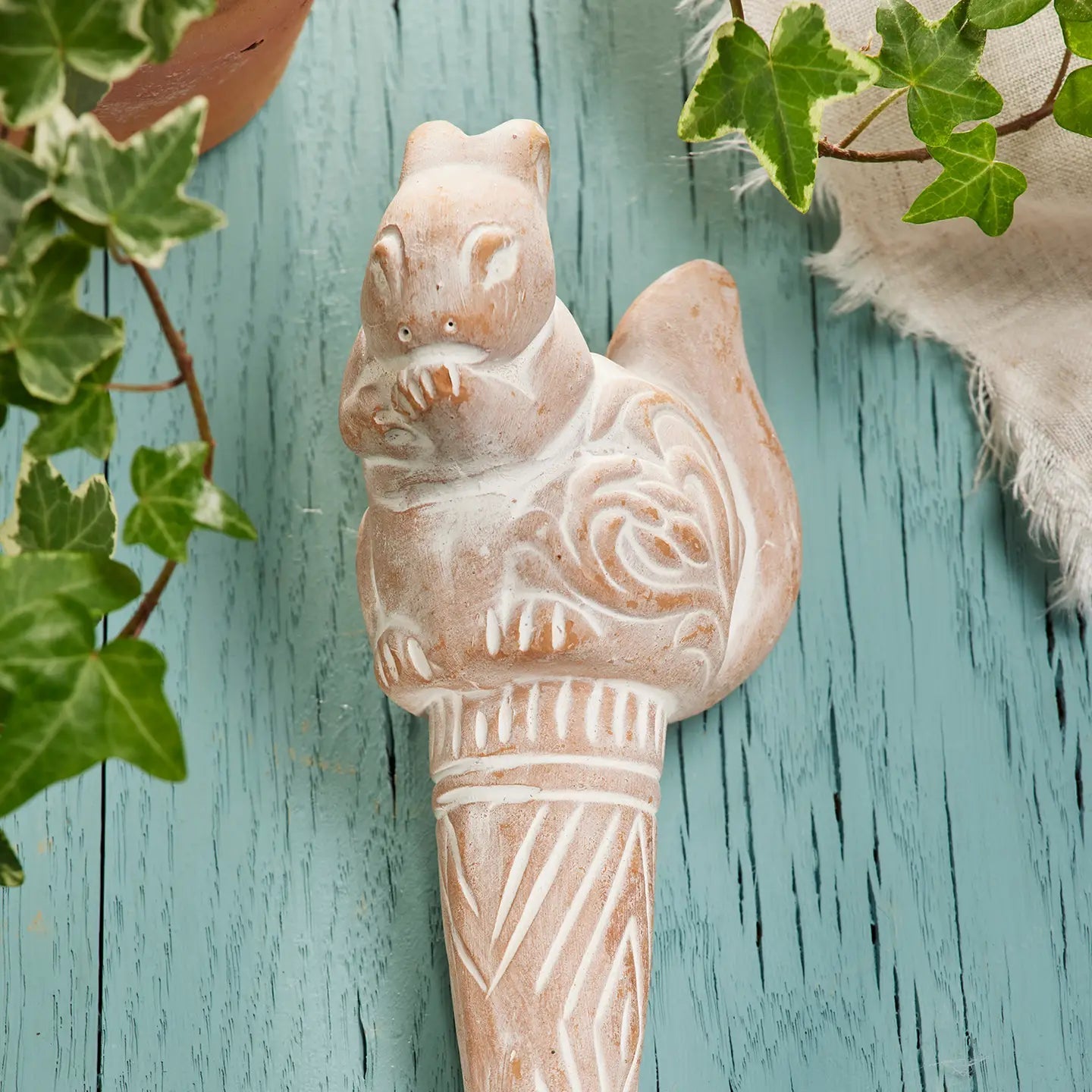 Terracotta Squirrel Plant Watering Spike - Saltbox Sash