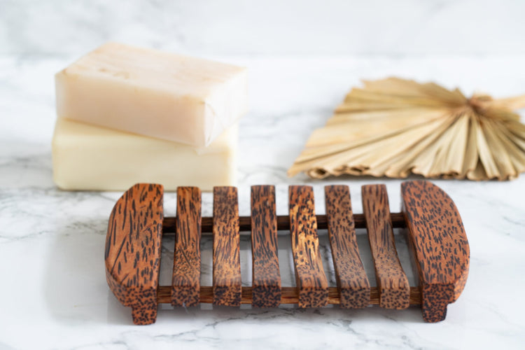 Coconut Wood Soap Dish - Saltbox Sash