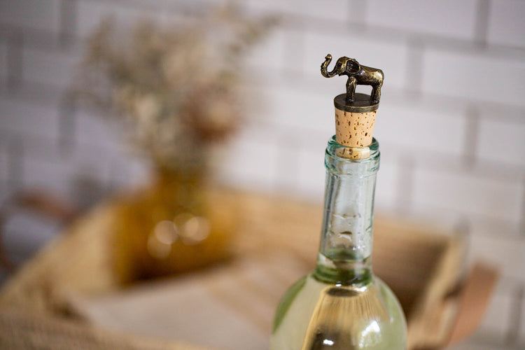 Elephant Bottle Stopper - Saltbox Sash