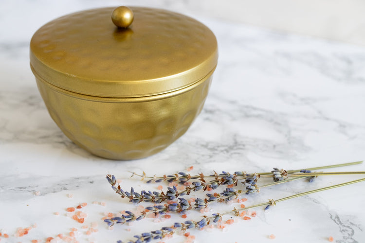 Hammered Brass Canister - Saltbox Sash