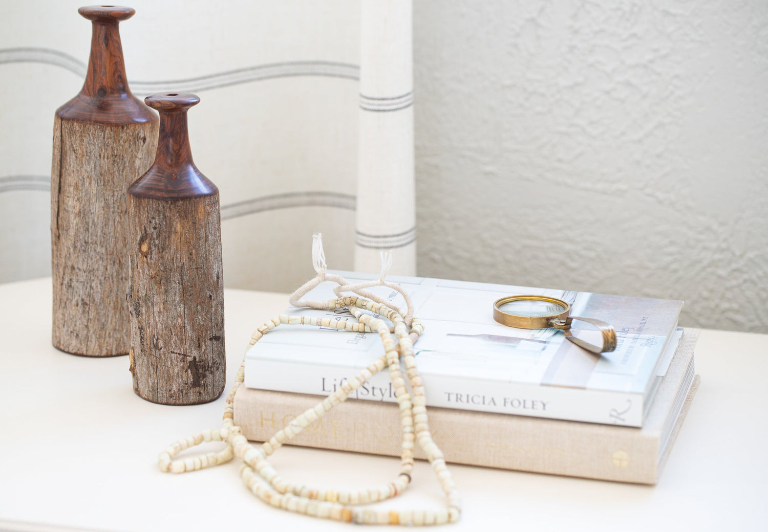 Hand-Carved Sandalwood Bottle - Tall - Saltbox Sash