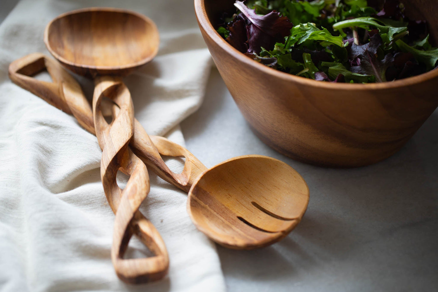 Olivewood Spiral Servers - Saltbox Sash