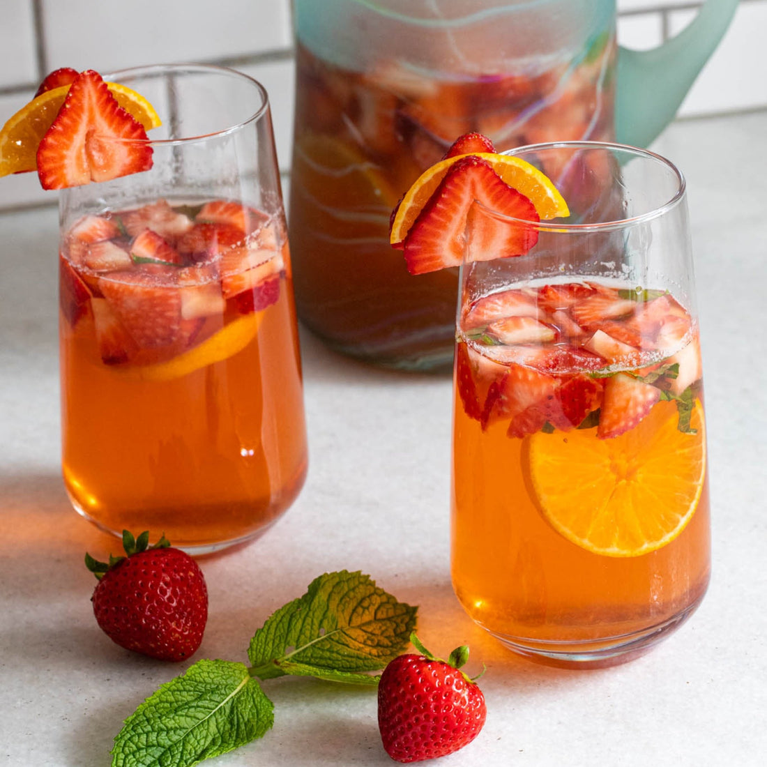 Summer Strawberry Sangria Recipe - Saltbox Sash