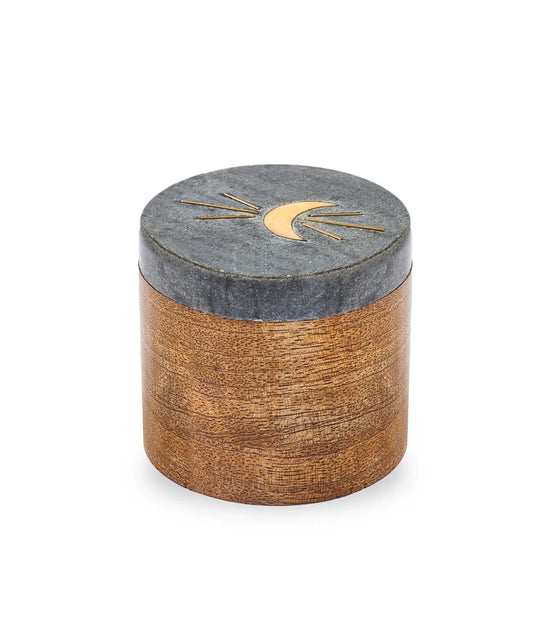 Black Marble & Mango Wood Indukala Keepsake Box