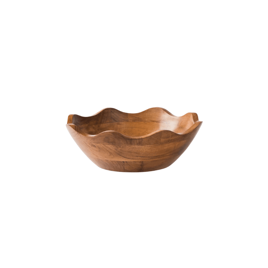 Acacia Wood Scallop Bowl - Saltbox Sash