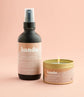 Amber Sandalwood Room Spray and Candle Gift Set - Saltbox Sash