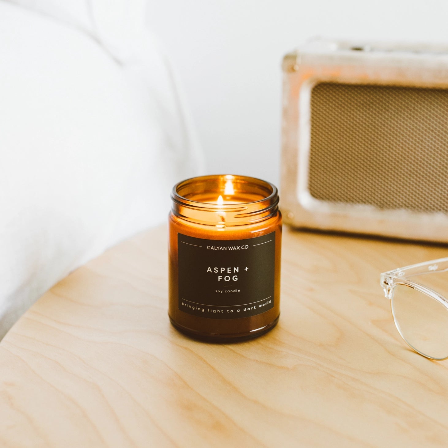 Aspen Fog Soy Candle - Saltbox Sash