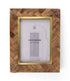 Basu Wood & Brass Picture Frame - 5 x 7 - Saltbox Sash