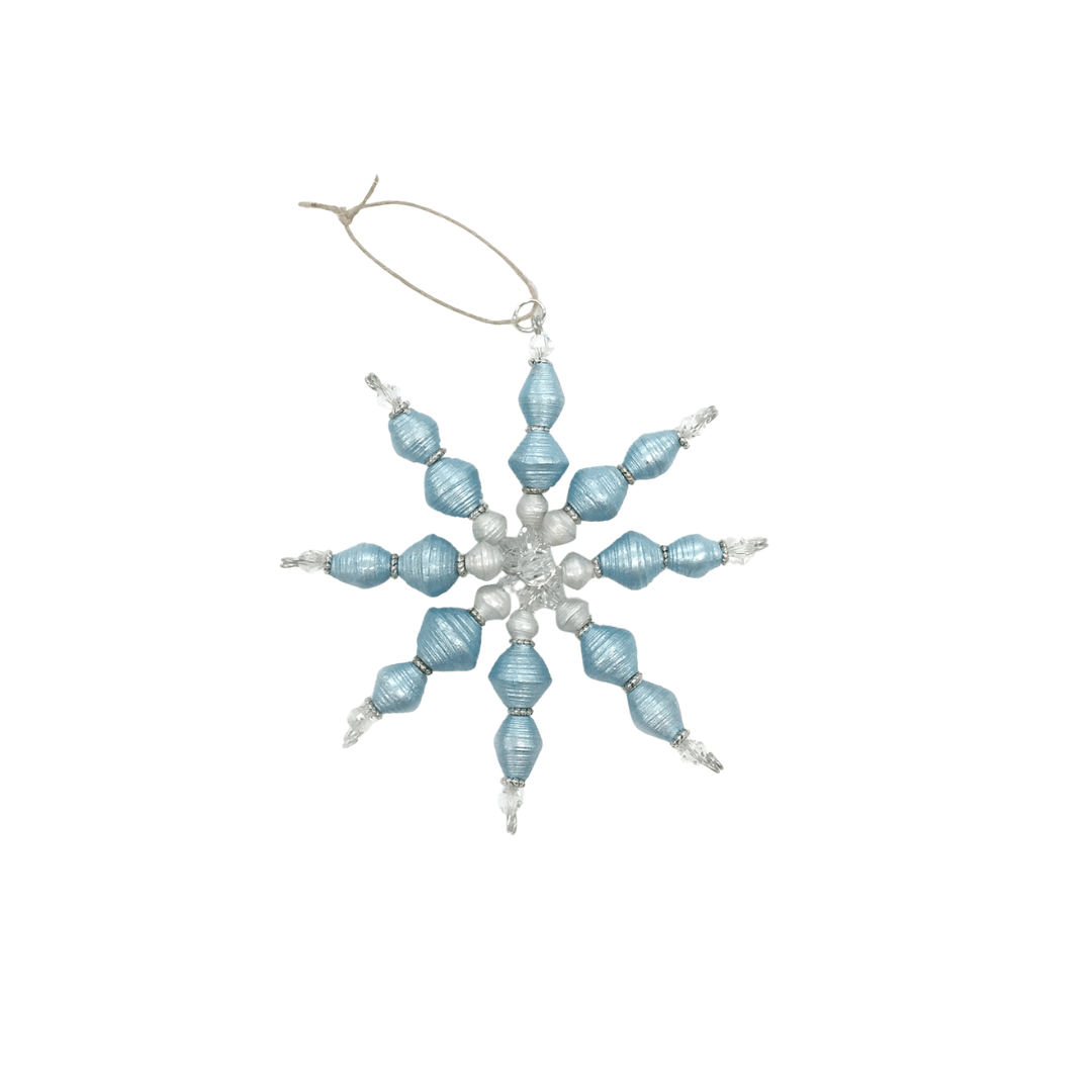 Beaded Snowflake Ornament - Saltbox Sash