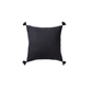 Black Blockprint Cotton Pillow - Saltbox Sash