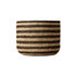 Brown Striped Palm Leaf Basket 17" - Saltbox Sash