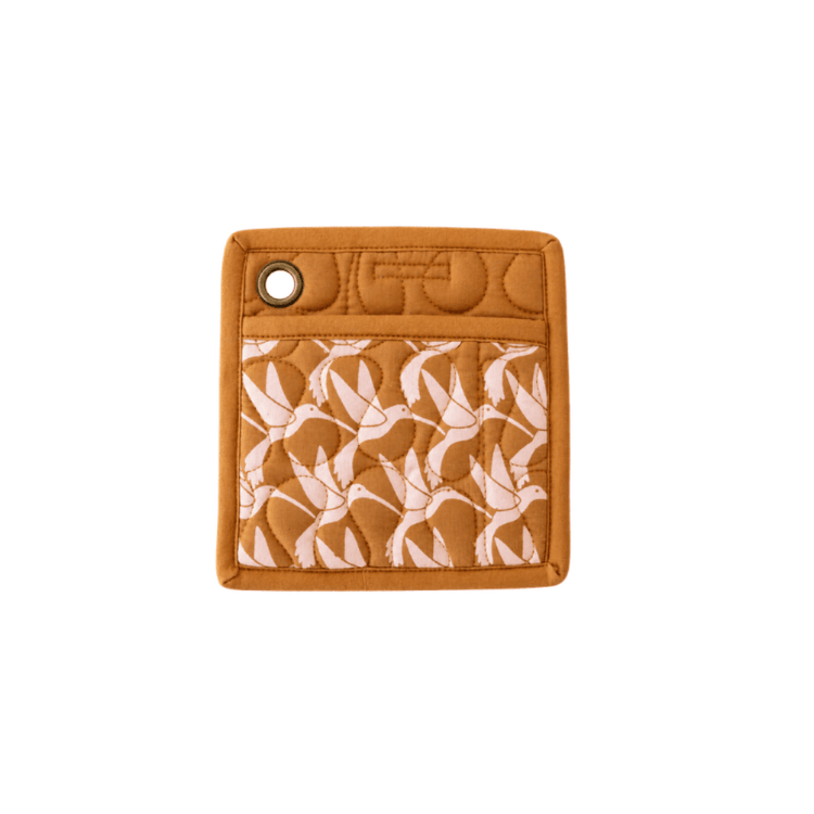 Caramel Hummingbird Pot Holder - Saltbox Sash
