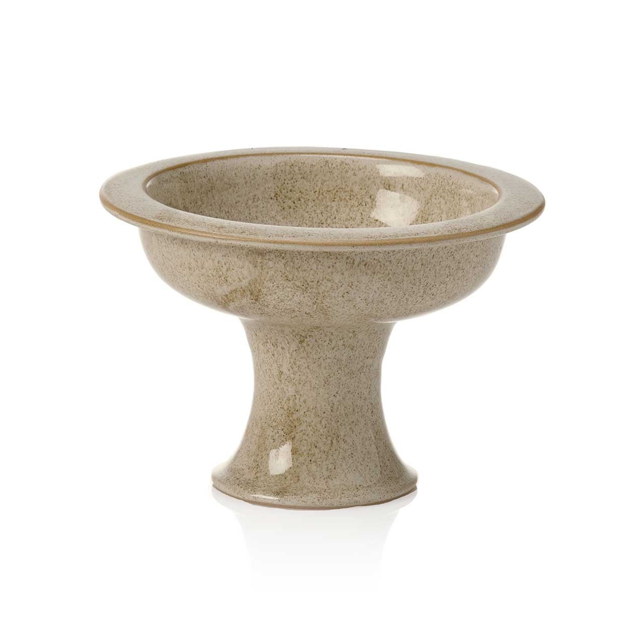 Cream Pedestal Bowl - Saltbox Sash