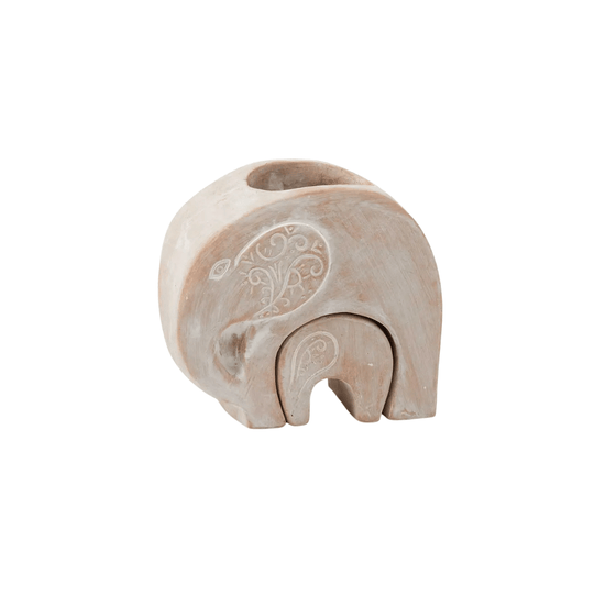 Elephant Family Planters - Set of 2 - Saltbox Sash