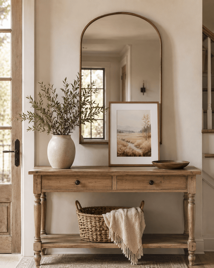 Fall Field House Art Print - 8 x 10 - Saltbox Sash