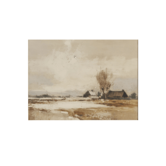 Fall Field House Art Print - 8 x 10 - Saltbox Sash