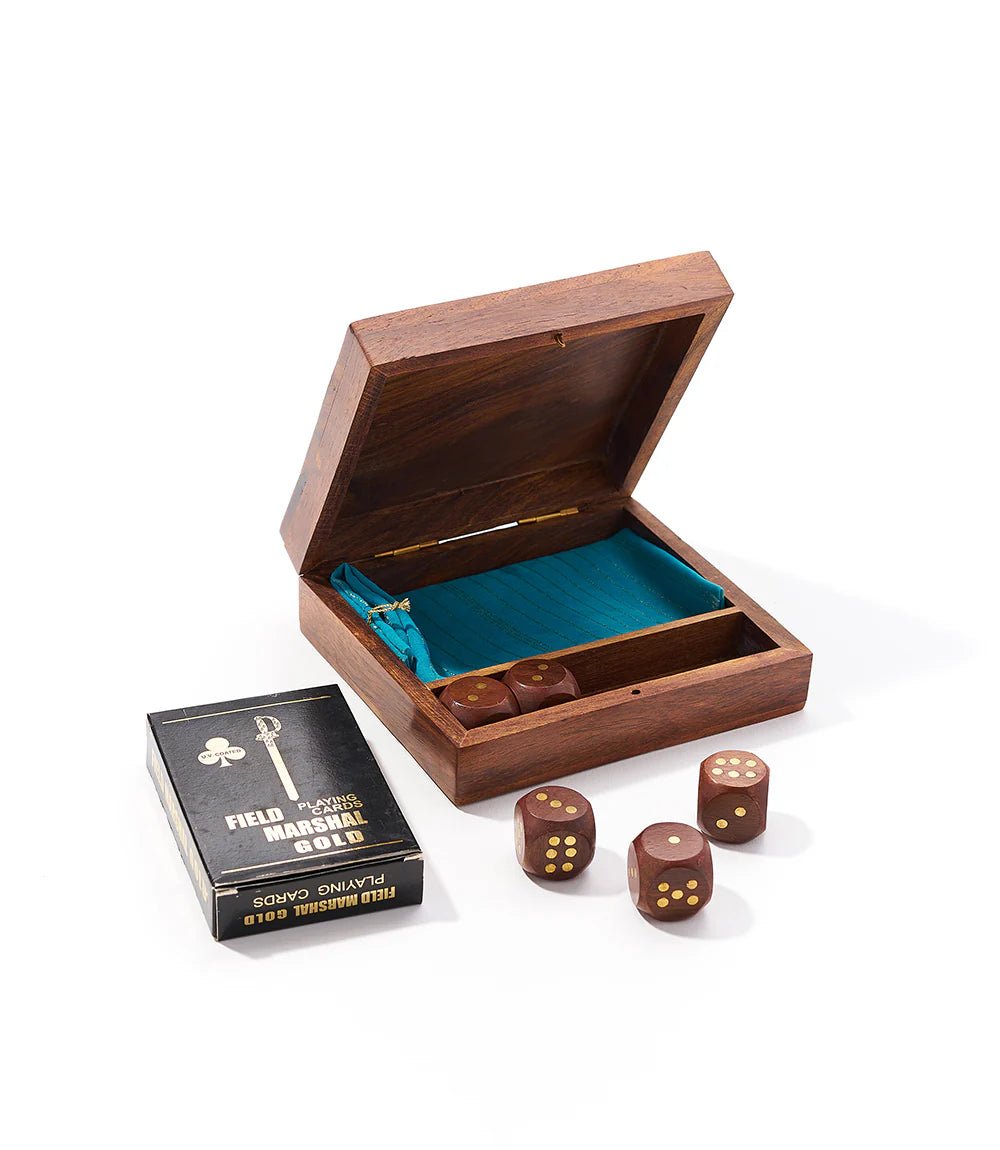 Game Night Box (5 Dice, Playing Cards) - Saltbox Sash