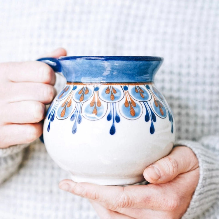 Guatemalan Pottery Mug - Saltbox Sash