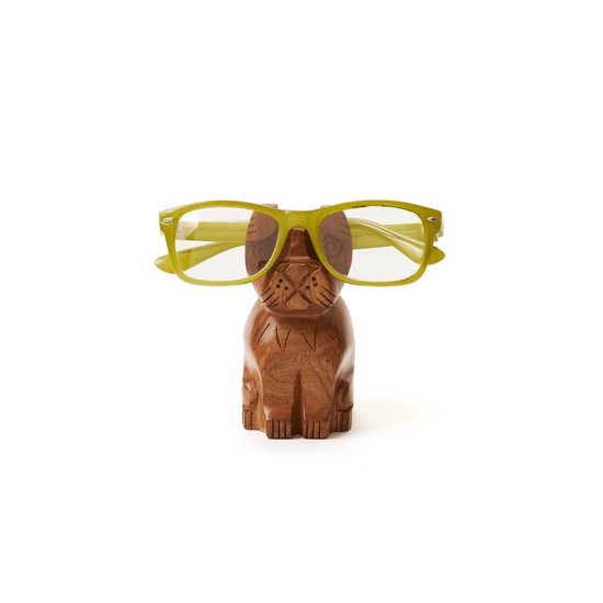 Hand - Carved Dog Eyeglass Holder - Saltbox Sash