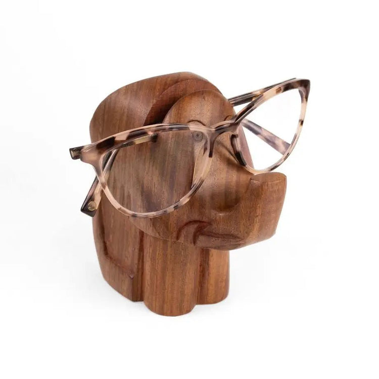 Hand - Carved Elephant Eyeglass Holder - Saltbox Sash