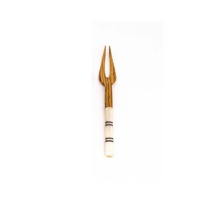 Hand - Etched Wild Olive Wood Fork - Saltbox Sash