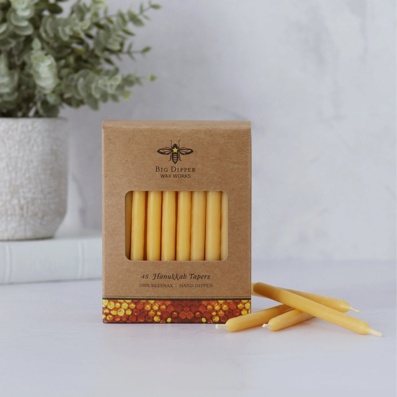 Hanukkah Beeswax Taper Candle Set - Saltbox Sash