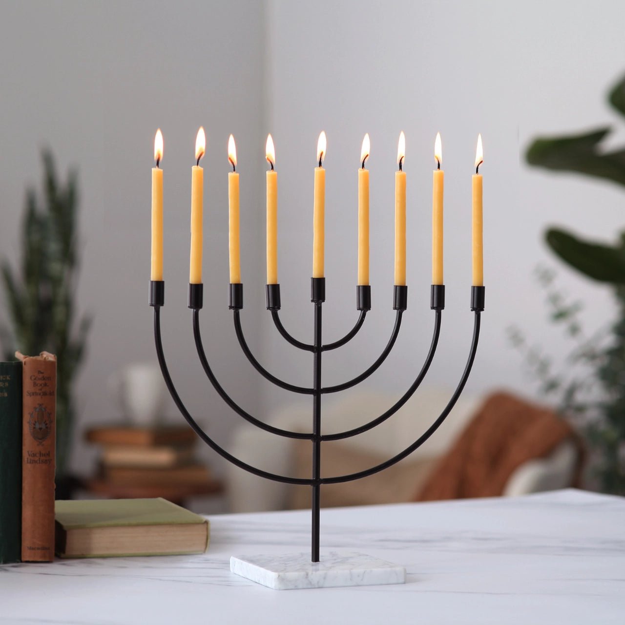 Hanukkah Beeswax Taper Candle Set - Saltbox Sash